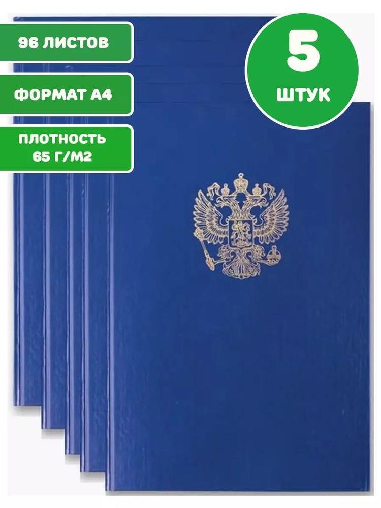 Brauberg Книга учета A4 (21 × 29.7 см), 5 шт., листов: 96 #1