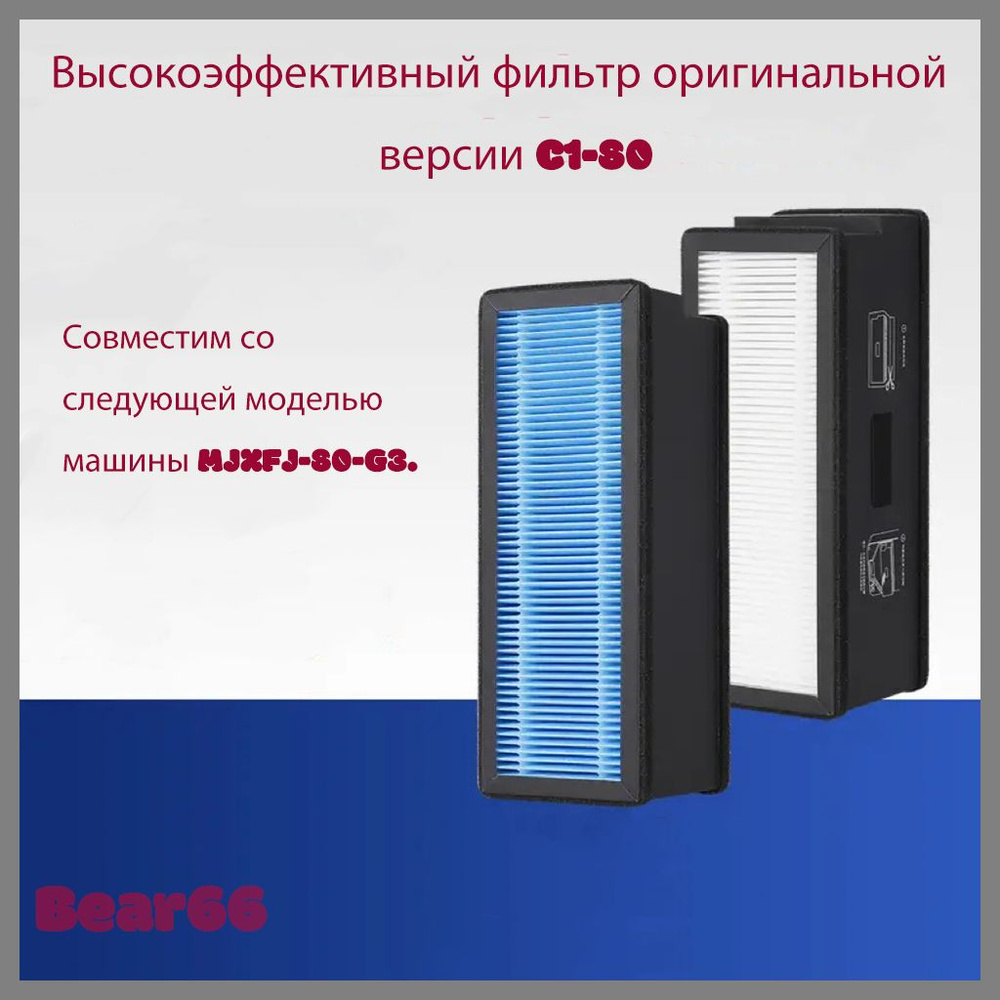 Фильтр HEPA H13 для бризера Mijia Fresh Air Blower C1 эффективно очищает воздух от частиц.  #1