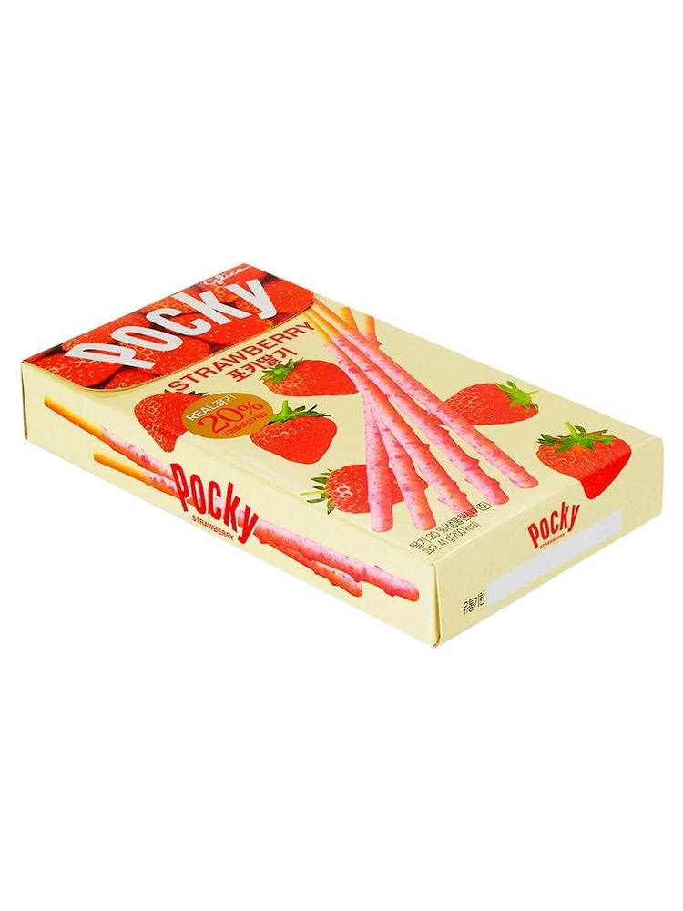 Палочки Glico Pocky со вкусом клубники, 41 гр, Южная Корея #1