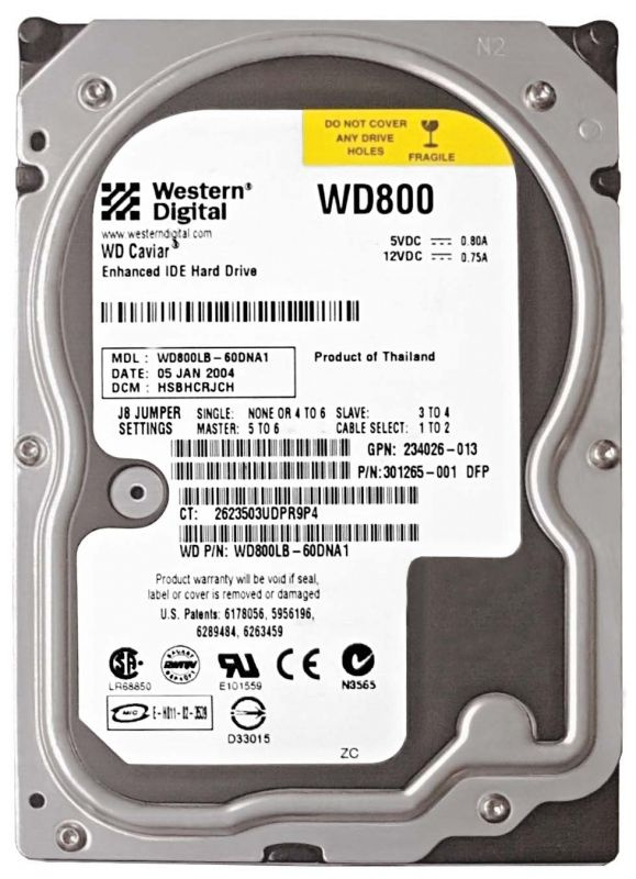 Western Digital 80 ГБ Внутренний жесткий диск (WD800LB)  #1