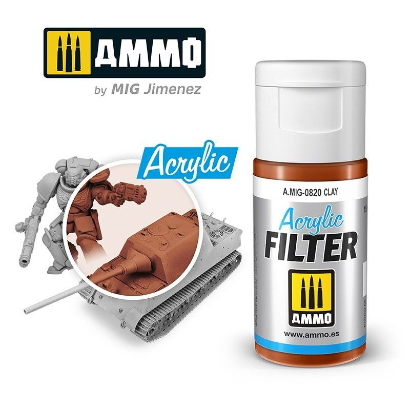 Акриловый фильтр ACRYLIC FILTER Clay (15mL) (Ammo Mig) #1