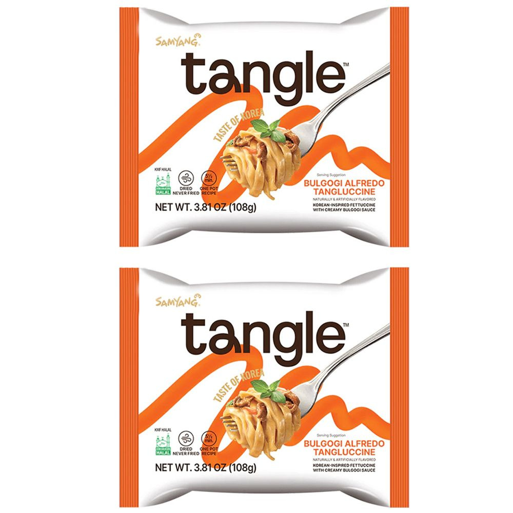 Лапша быстрого приготовления Samyang Tangle Bulgogi Alfredo Tangluccine, 2шт. по 108 г  #1