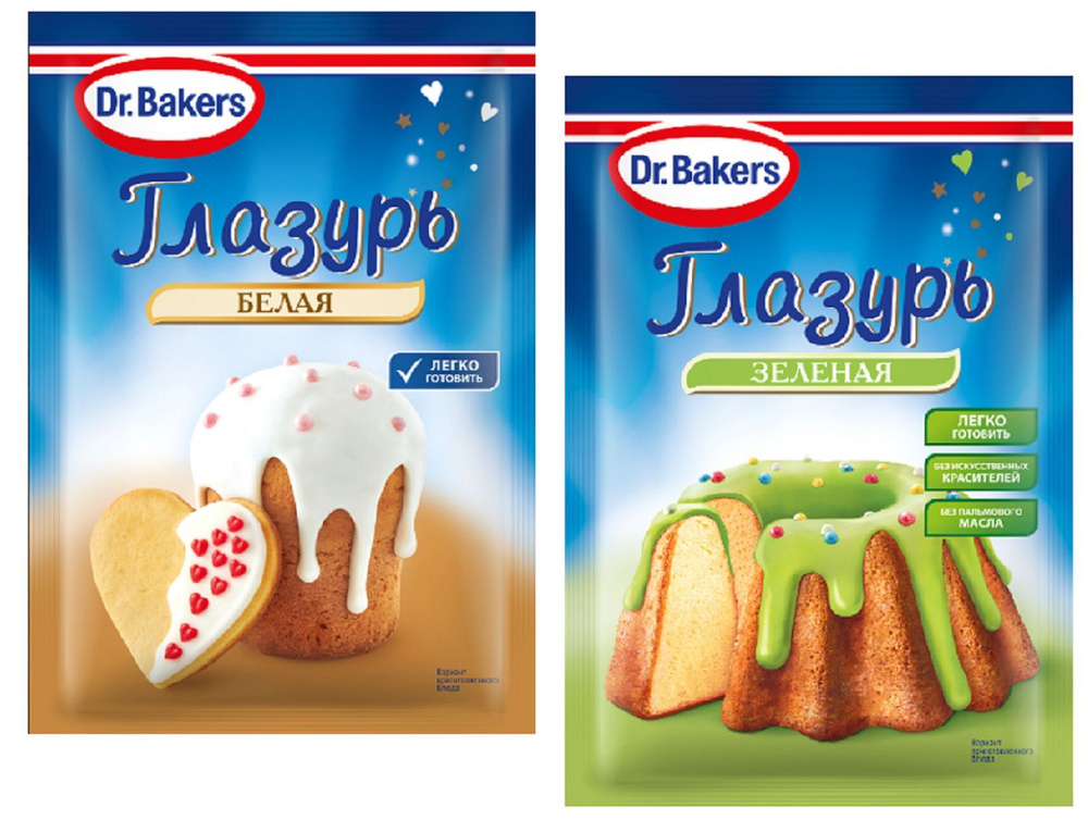 Глазурь Dr. Bakers Ассорти, 2 уп. х 90 гр #1