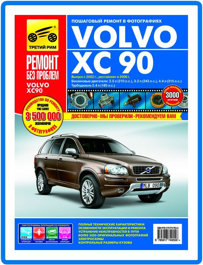 Volvo XC90 c 2002 г. Книга руководство по ремонту и эксплуатации (цветная)  #1