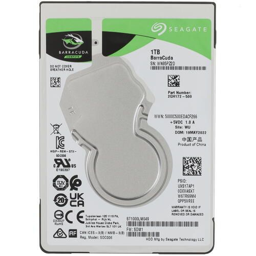 Seagate 1 ТБ Внутренний жесткий диск 1 ТБ,128 МБ, SATA III, 6 Гбит/с ([ST1000LM049])  #1