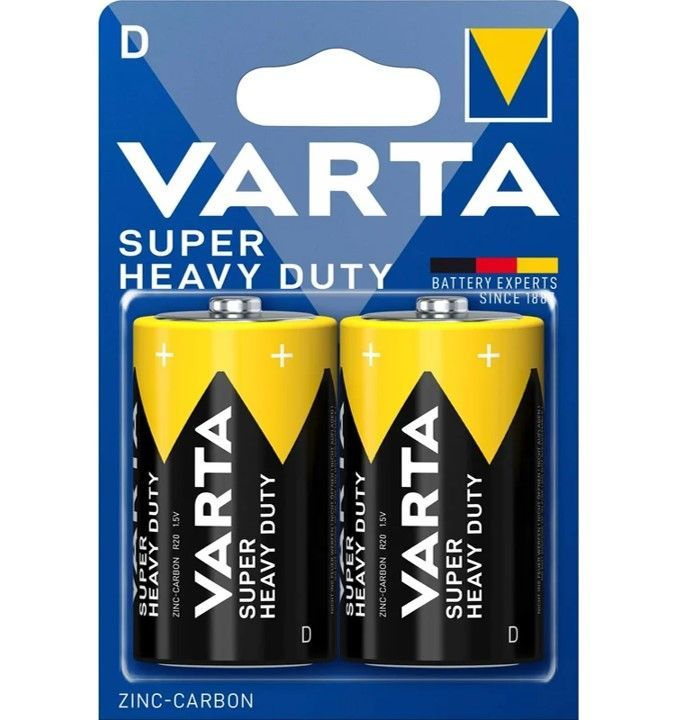 Батарейка VARTA Super Heavy Duty D R20 (Superlife) 2шт. #1