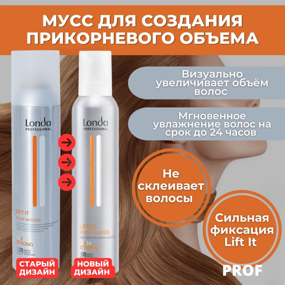 Londa Professional Мусс для создания прикорневого объема сильной фиксации Lift It, 200 мл / Лонда пенка #1