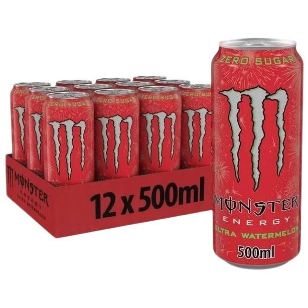 Monster Ultra, Напиток энергетический Ultra Арбуз (Без сахара), 12 шт х 0.5 л., Польша  #1