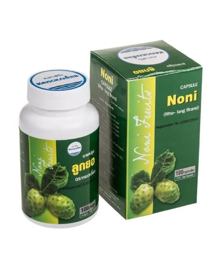 KongkaHerb Тайские фито капсулы Нони (Noni) мультивитаминный комплекс для организма, 100 капсул  #1