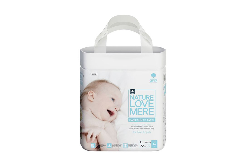 Трусики-подгузники NATURE LOVE MERE MAGIC SLIM, L, 7-11kg #1