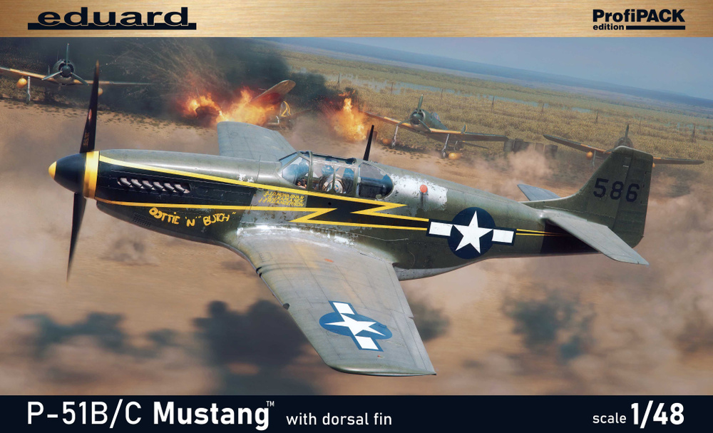 Сборная модель 1/48 North-American P-51B/C Mustang with dorsal fin The ProfiPACK (Eduard kits)  #1