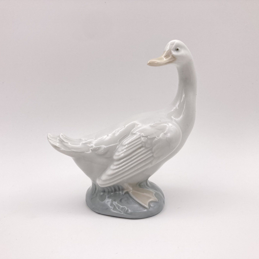 Статуэтка винтажная Утка, фарфор, роспись, NAO Porcelain, Испания, 1980-1990 гг.  #1