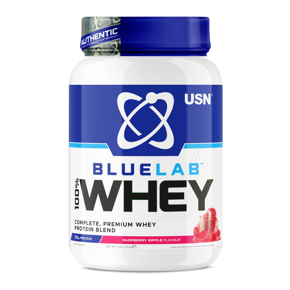 USN BLUELAB 100% WHEY PREMIUM PROTEIN Малиновое мороженое, 908г #1