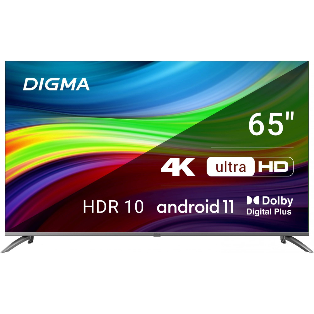 Digma Телевизор DM-LED65UBB41 65" 4K UHD, серебристый #1