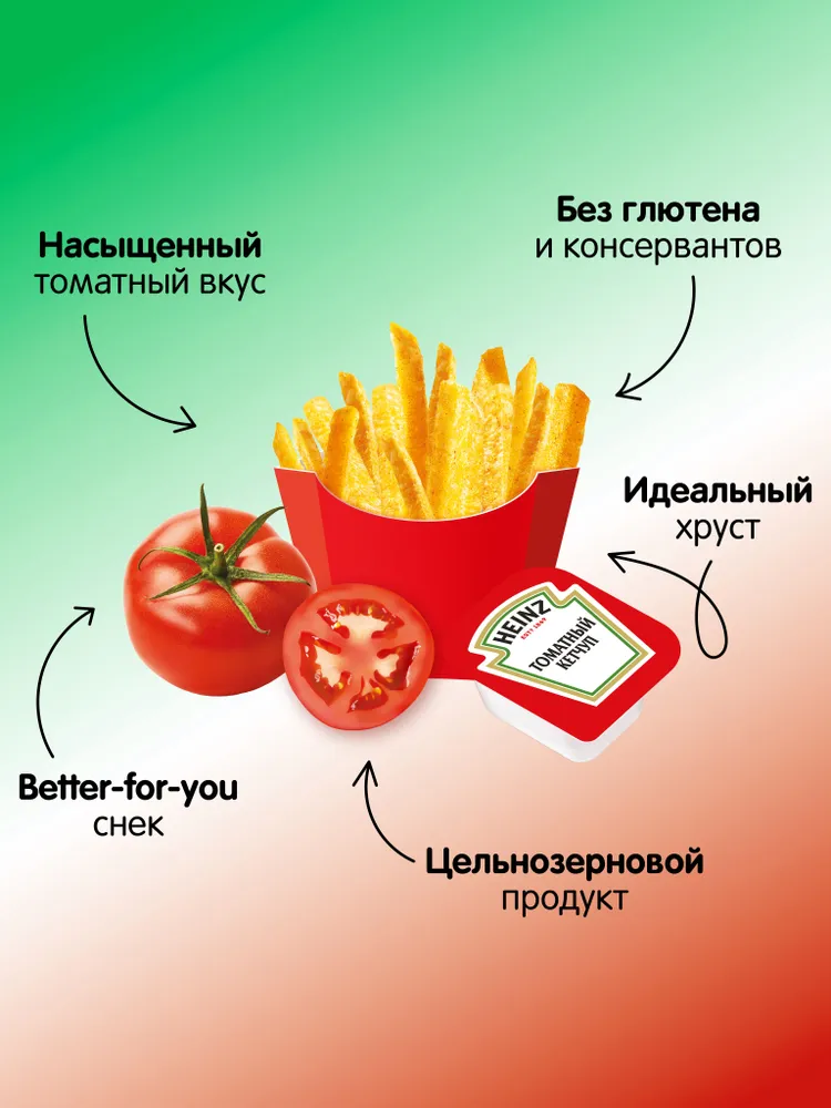 Кукурузные снеки соленые Holy Corn Томат с кетчупом Хайнц 30г х 6 шт  #2