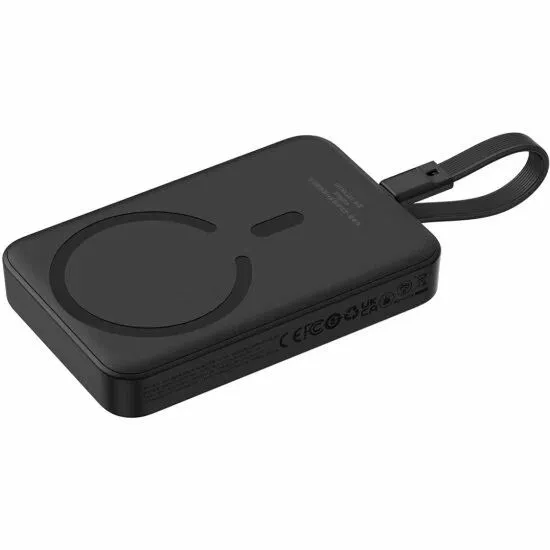 Портативный аккумулятор 10000 mAh Baseus Magnetic Cable (30W; Qi15W; 1C; черный; кабель USB-C) #2