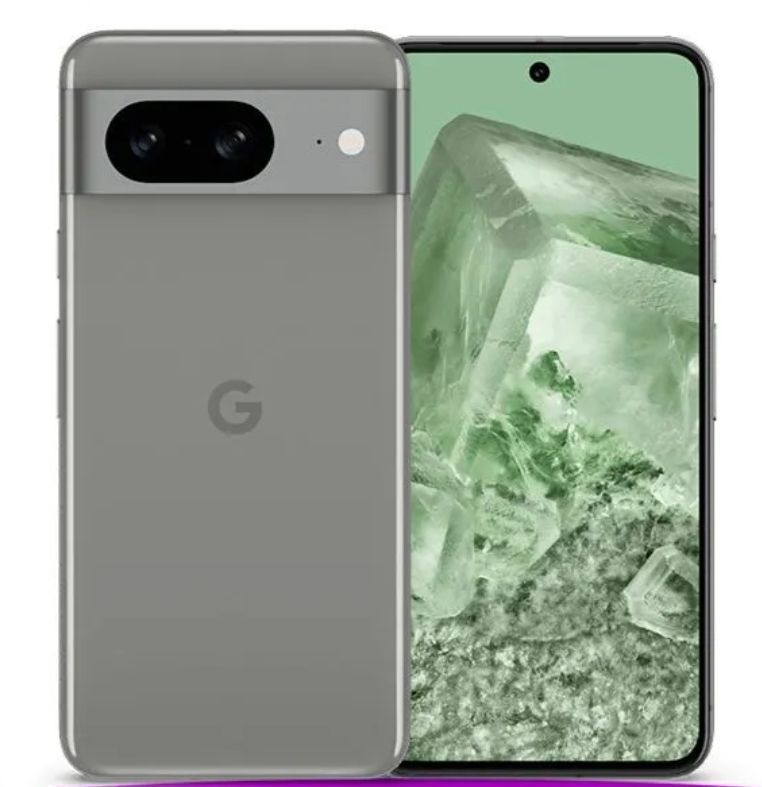 GoogleСмартфонGooglePixel8（Европейскаяверсия）8/256ГБ,Nano-SIM,eSIM,серыйметаллик