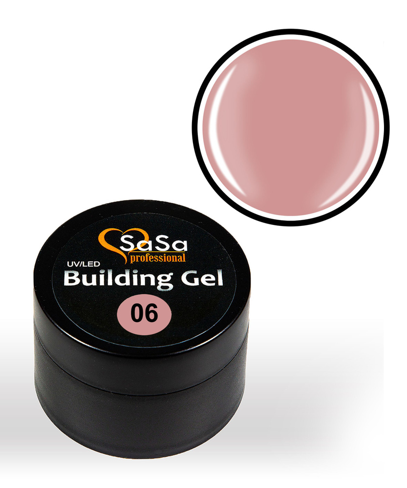 SaSa Гель для моделирования Building gel 15 гр. Цвет 06 (чайная роза)  #1