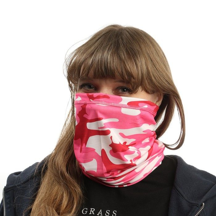 Ветрозащитная маска, размер универсальный, розовый хаки  #1