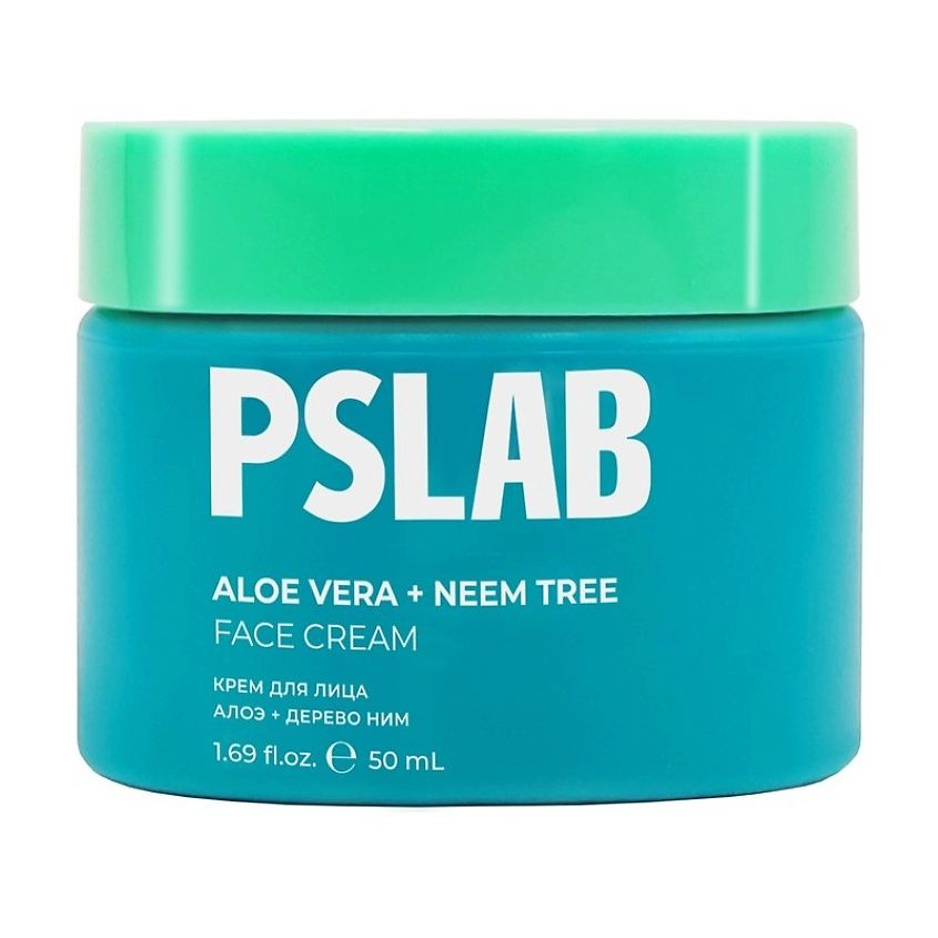 PSLAB Face Cream Aloe Vera + Neem Tree Крем для лица успокаивающий с Алоэ и Деревом Ним 50 мл  #1