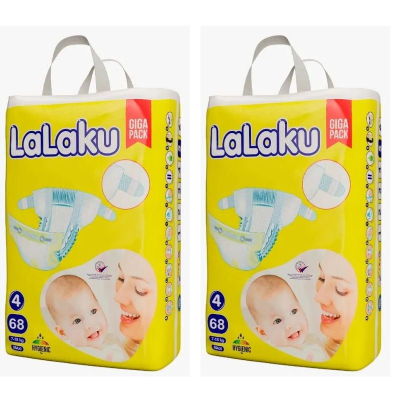 LaLaKu Детские подгузники Diapers Giga pack 4 Maxi, 68 шт, 2 шт #1