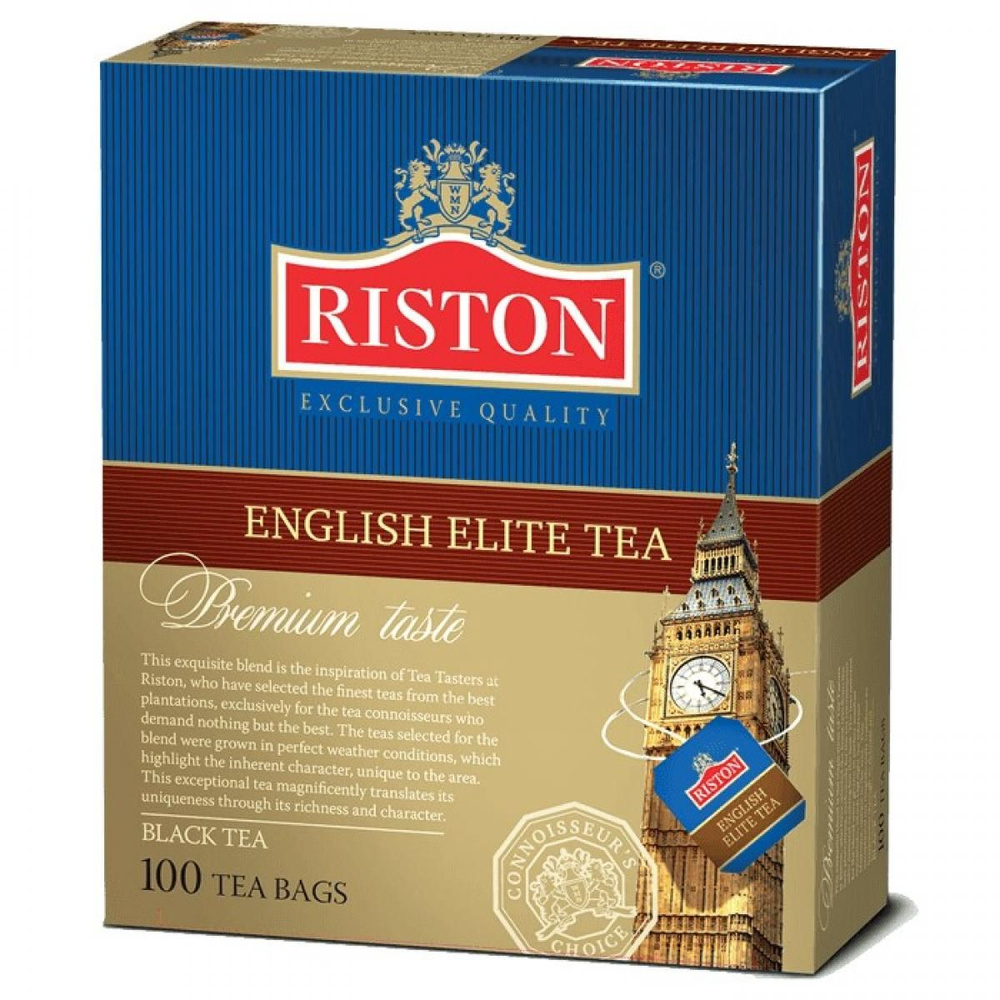 Чай RISTON, 100г. ENGLISH ELITE, смесь черн/зел с аром. бергамота. Шри-Ланка  #1