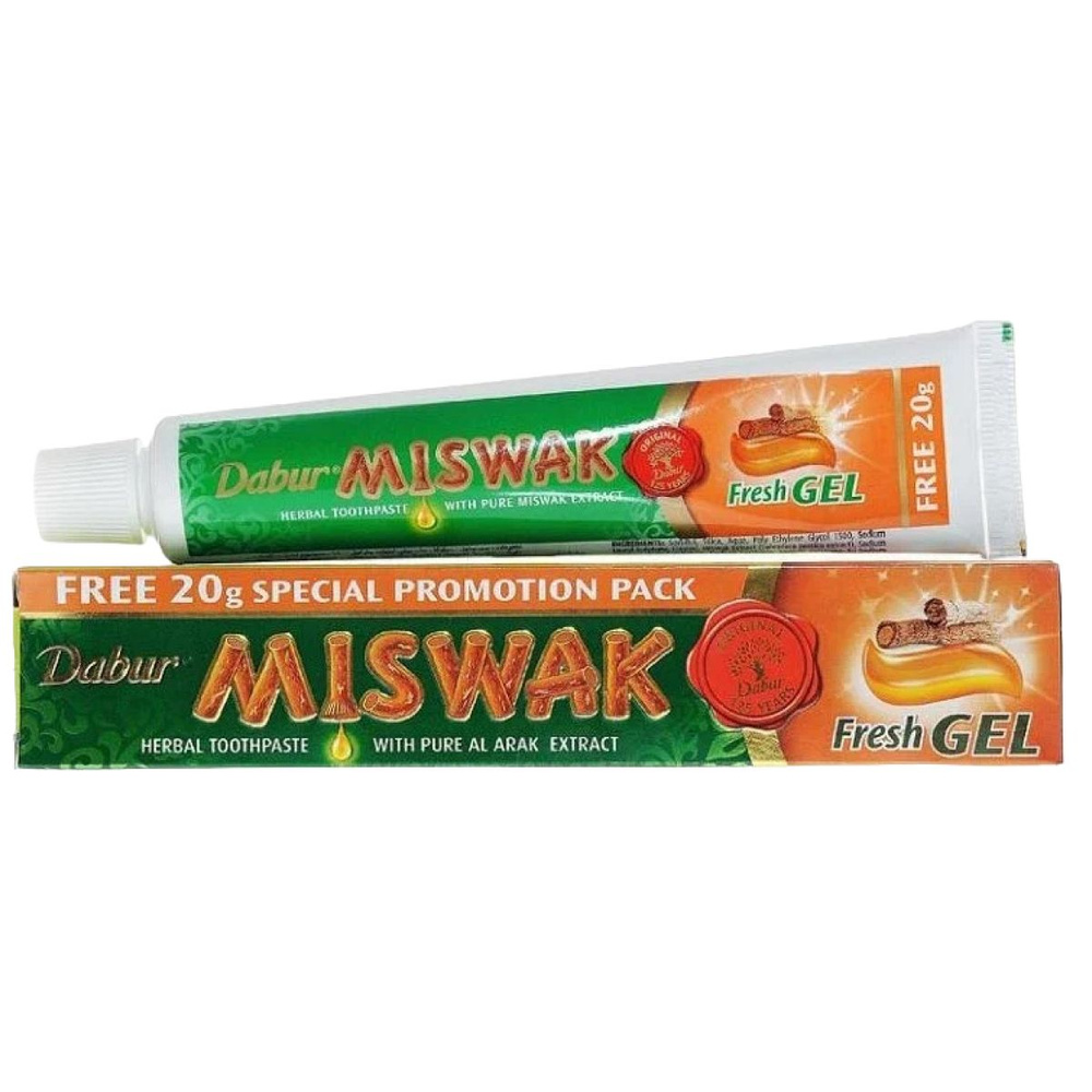 Зубная гель-паста Dabur Miswak Fresh Gel с экстрактом дерева Аль Арак, with pure Al Arak extract, 135 #1