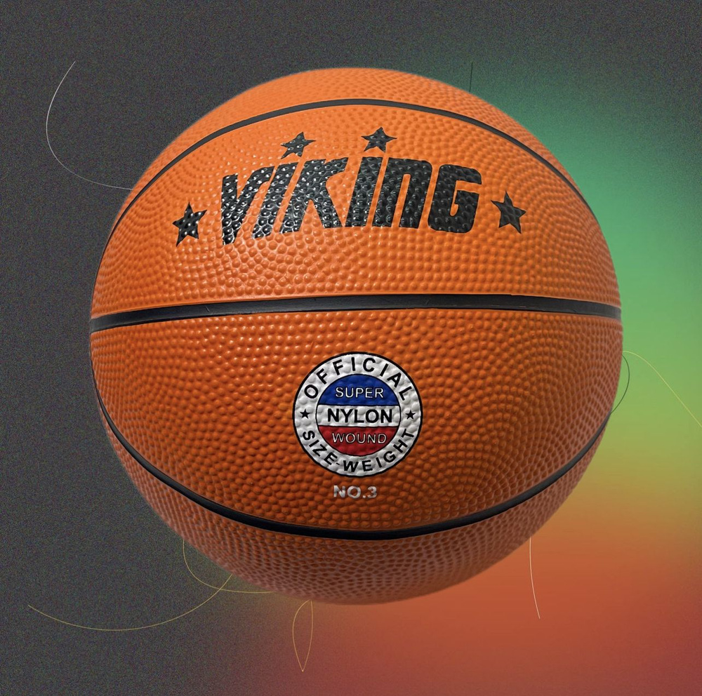 ВИКИНГ СПОРТ Мяч баскетбольный, 7 размер, черный,  #1