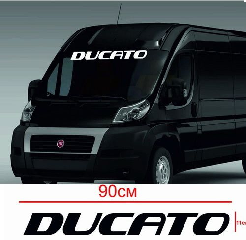 Наклейка на лобовое Fiat Ducato, белый цвет 90см #1