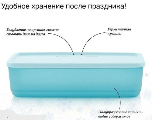 Контейнер "Кубикс" (1.4л) Tupperware голубой #1