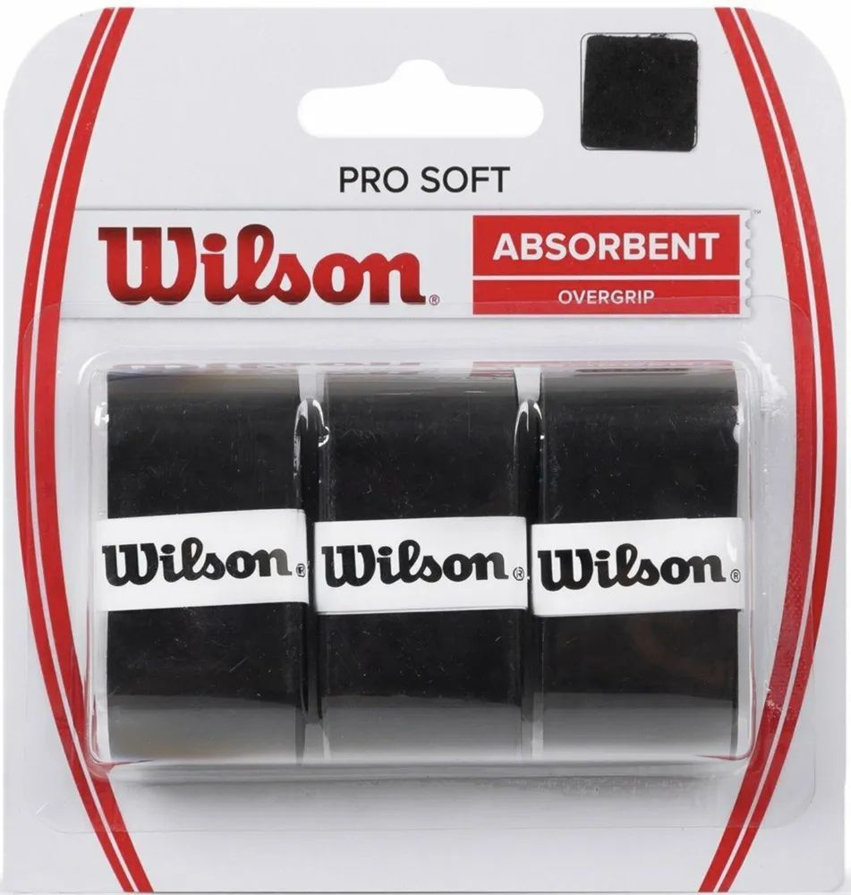 Намотка для ракетки Wilson Pro Soft Absorbent Overgrip Black (3шт) #1