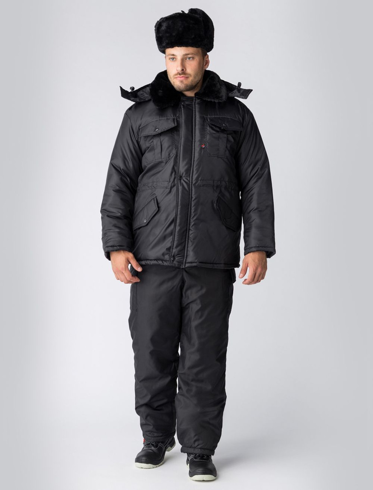 Куртка зимняя для Охранника, черный, размер (48-50; 170-176) #1