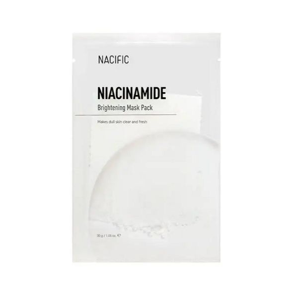 Nacific Niacinamide Brightening Mask Pack маска для лица осветляющая с ниацинамидом на тканевой основе #1