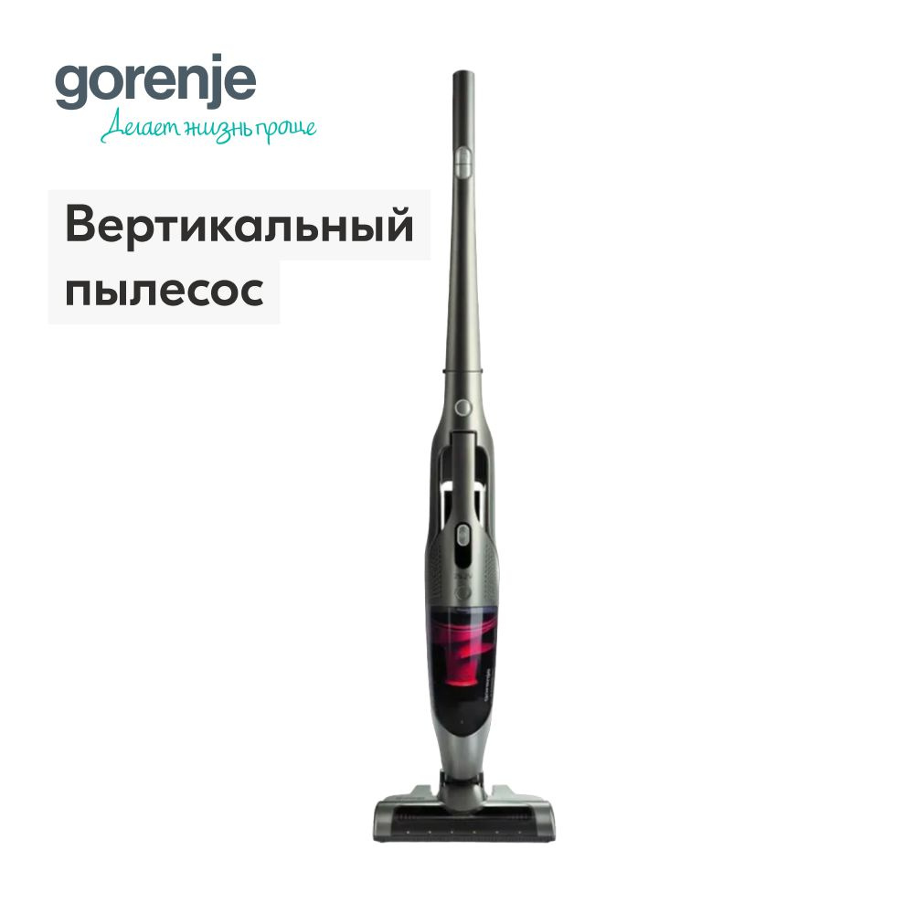 Вертикальный пылесос Gorenje SVC252GFA, серый металлик #1