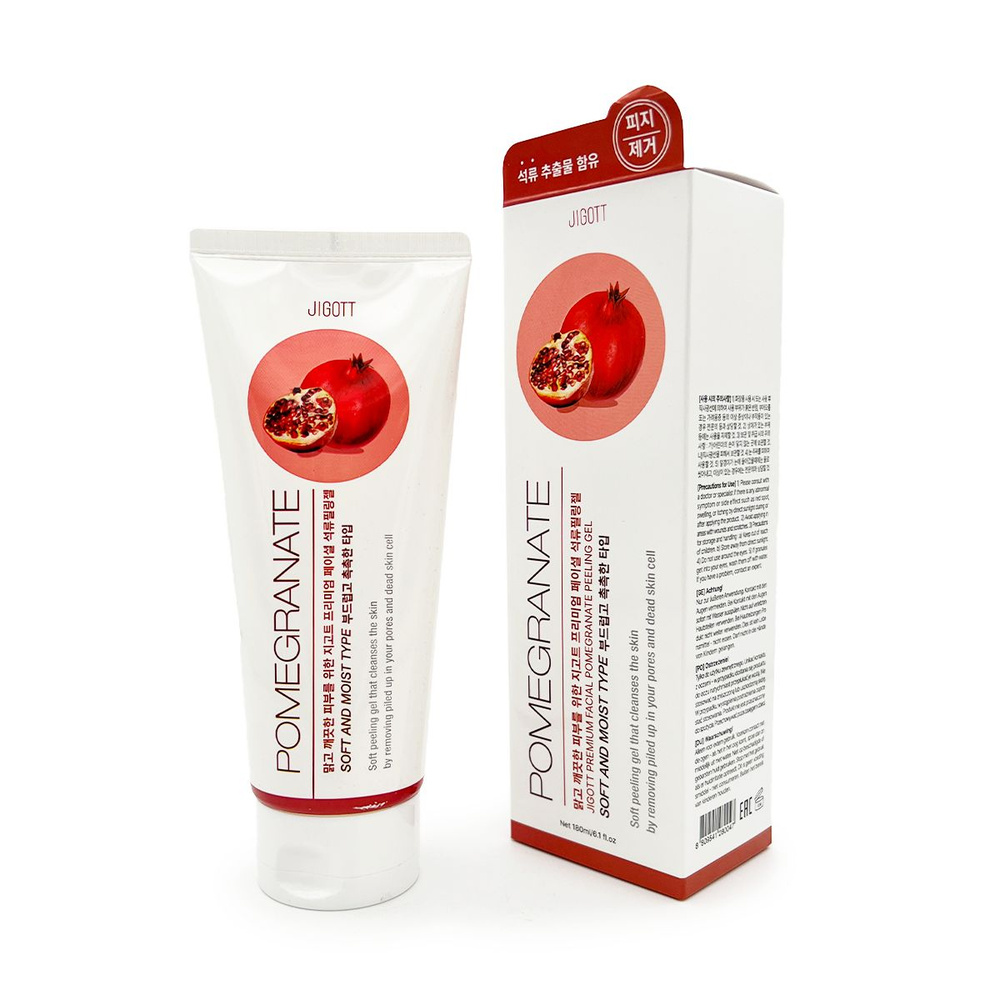 JIGOTT Гель-пилинг для лица с экстрактом граната Premium Facial Pomegranate Peeling Gel, 180 мл  #1