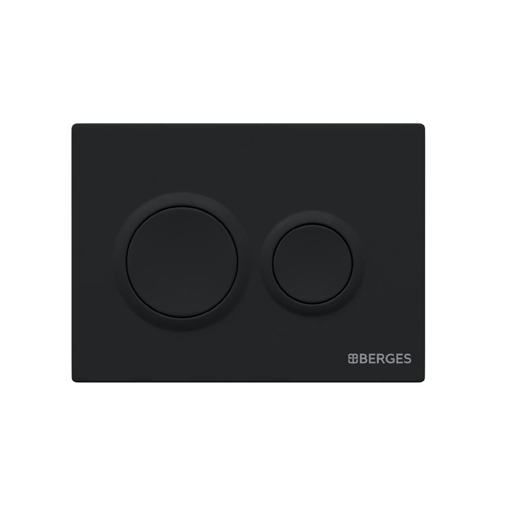 Кнопка BERGES для инсталляции NOVUM O5 040065 черный Soft Touch #1