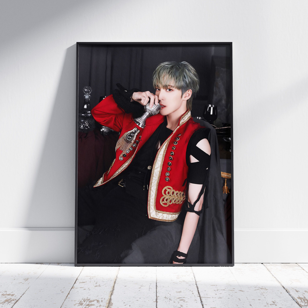Плакат на стену для интерьера ATEEZ (Юнхо - Yunho 3) - Постер по K-POP музыке формата A4 (21x30 см)  #1