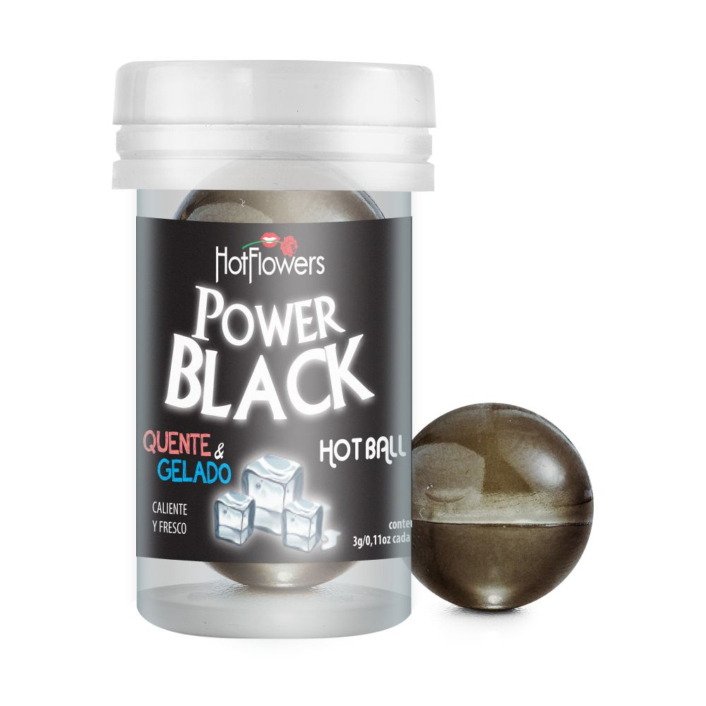 Лубрикант в капсулах на масляной основе с охлаждающе-разогревающим эффектом Power Black HotFlowers HC269 #1