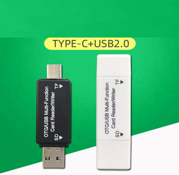 Type-C OTG Картридер 1шт. Высокоскоростной USB 2.0 для мобильного телефона TF карта памяти SD  #1