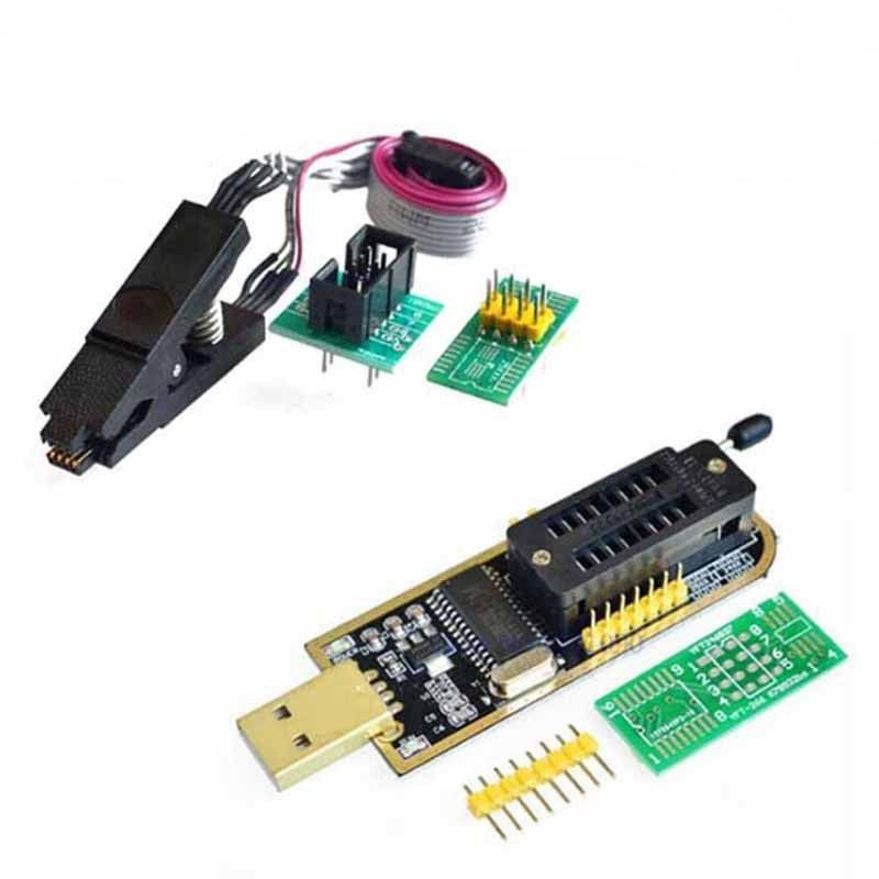 Программатор EEPROM для BIOS на CH341 c зажимом для программирования SOIC8 SOP8 для EEPROM 93CXX (с прищепкой) #1