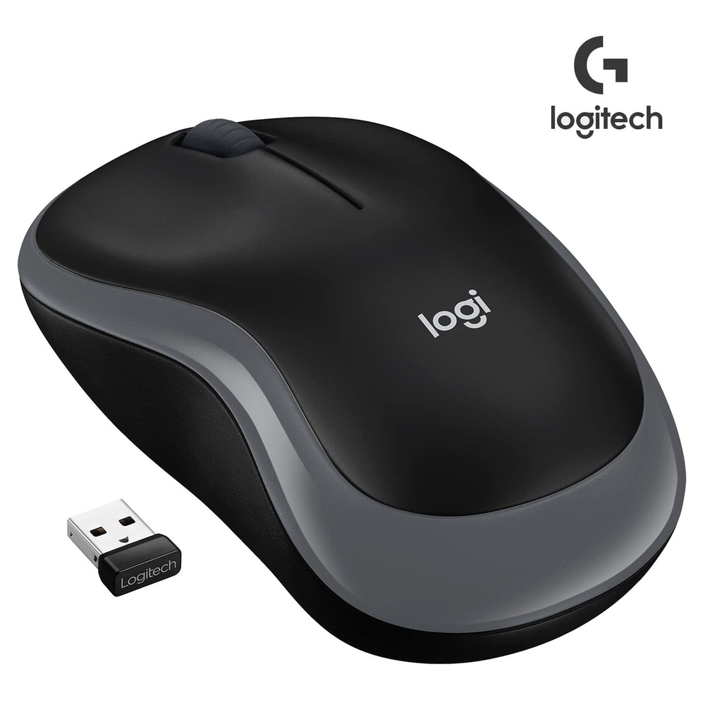 Logitech G Мышь беспроводная M185, черный #1