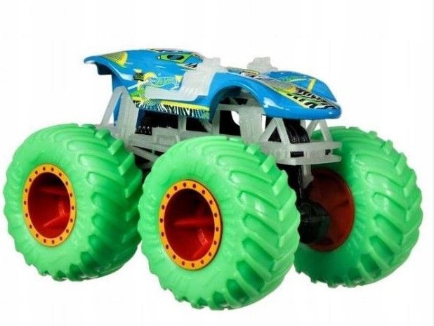 Монстр трак Хот вилс, светящийся в темноте, машинка для мальчиков Mattel машина Hot Wheels Monster Truck #1