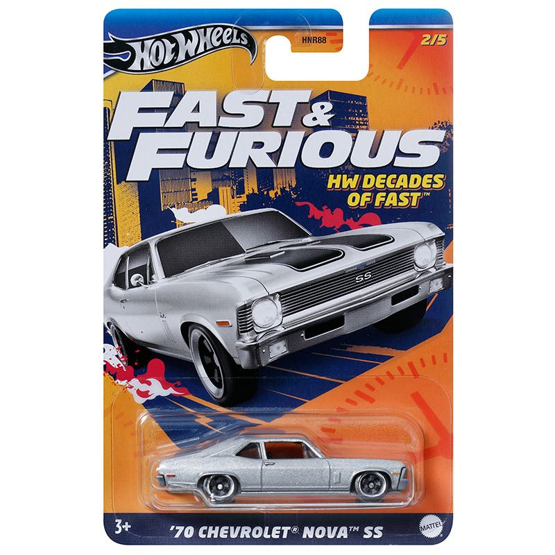 Машинка Hot wheels HNR88 Fast and Furious 70 CHEVROLET NOVA SS #1