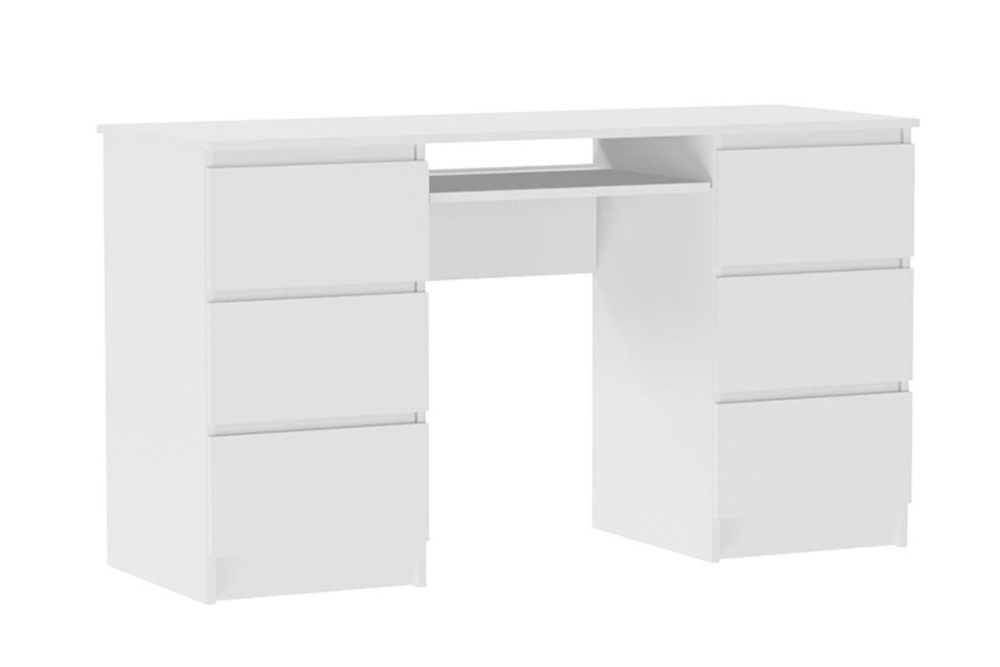 ДСВ Мебель Письменный стол МС Мори МС-2 (МП/3) Белый, 135.4х50.0х77.0 см  #1