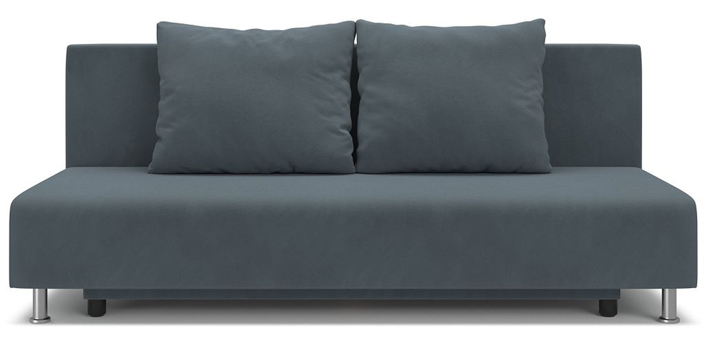 Диван-кровать, раскладной PUSHE Парма New, велюр, серый Balance 996  #1
