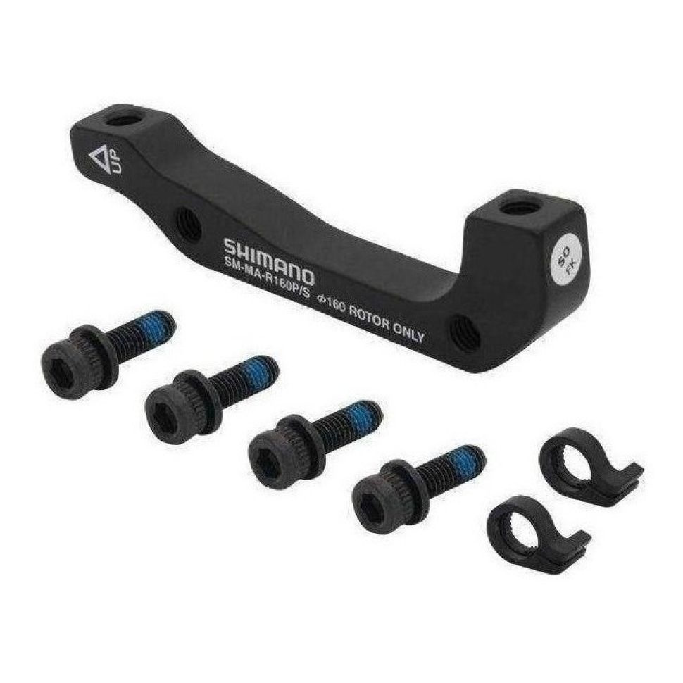 Адаптер Shimano дискового тормоза 160мм R160P/S, IS-POST, болт (2шт), стоп. кольца (2шт)  #1