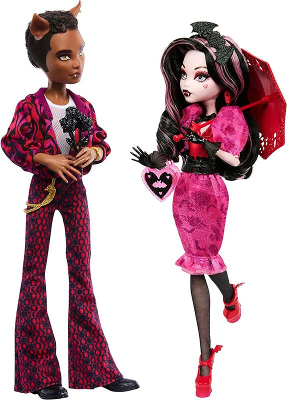 Праздничный набор "Дракулаура и Клод Вульф" Monster High Draculaura and Clawd Wolf Howliday Love  #1