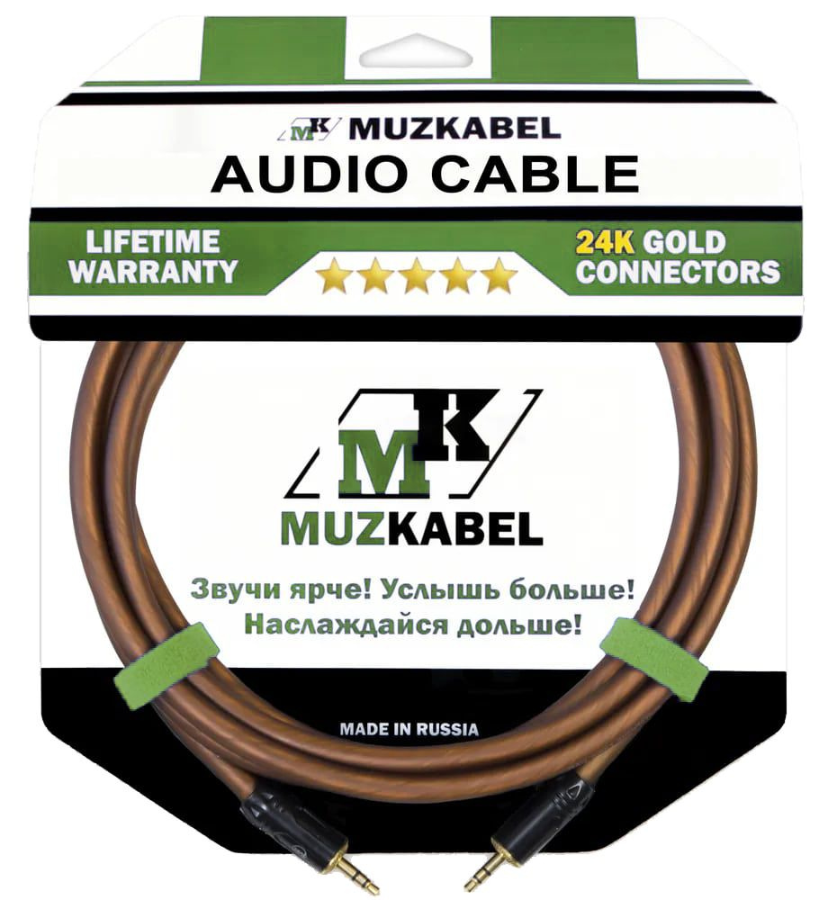 Кабель AUX MUZKABEL MNXMK5B - 8 метров, MINI JACK (3.5) - MINI JACK (3.5) #1