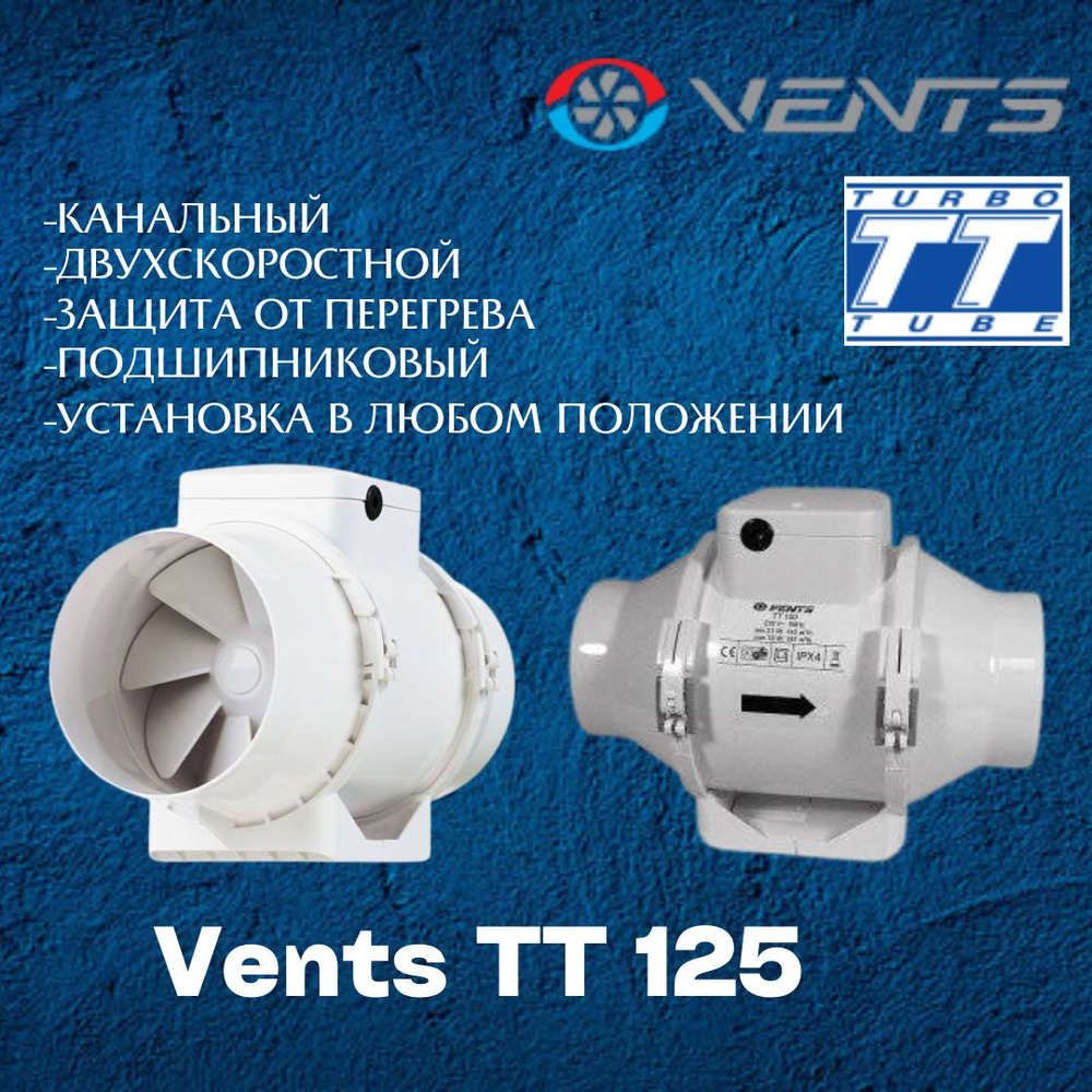 Вентилятор канальный Вентс ТТ 125 #1
