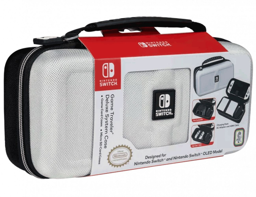 Дорожный чехол Deluxe Travel Case White L для Nintendo Switch/OLED/Lite NNS4000W #1